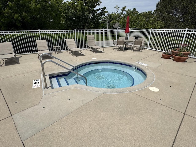 8707 Westlake Dr, Greendale, WI 53129 - view of pool with a patio and a hot tub