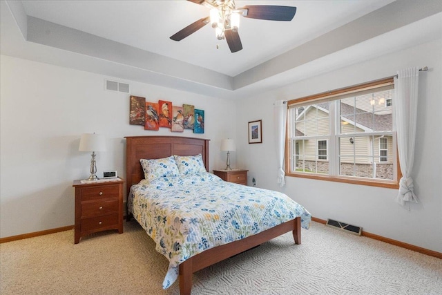 119 Summit Ct, Columbus, WI 53925 - bedroom featuring light carpet, baseboards, and ceiling fan