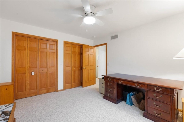 119 Summit Ct, Columbus, WI 53925 - unfurnished office with light carpet and a ceiling fan