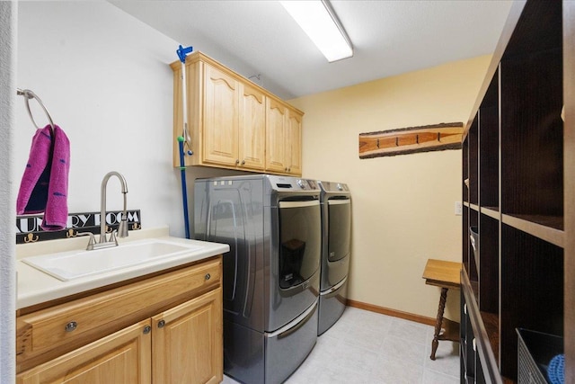 119 Summit Ct, Columbus, WI 53925 - laundry room with independent washer and dryer and cabinet space