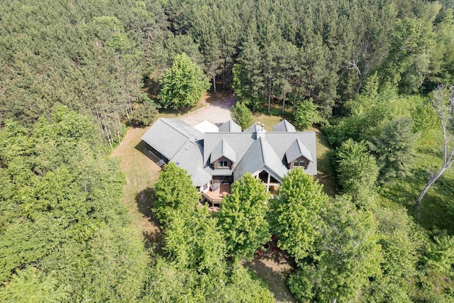 W5271 Southview Dr, Necedah, WI 54646 - aerial view of property and surrounding area featuring a heavily wooded area