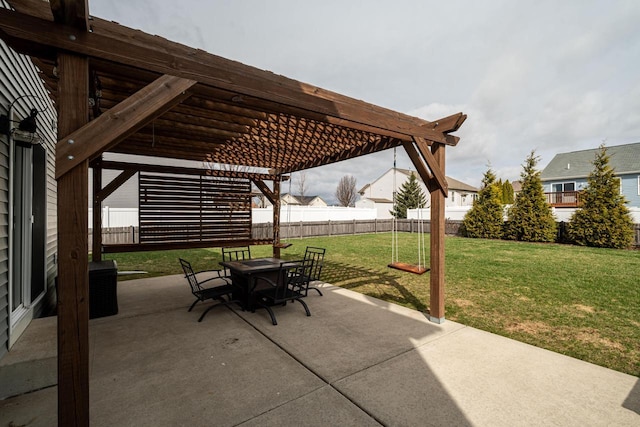 6544 Biscayne Ave, Mount Pleasant, WI 53406 - view of patio / terrace featuring a pergola and outdoor dining area
