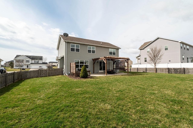 6544 Biscayne Ave, Mount Pleasant, WI 53406 - rear view of house featuring a pergola and a patio area