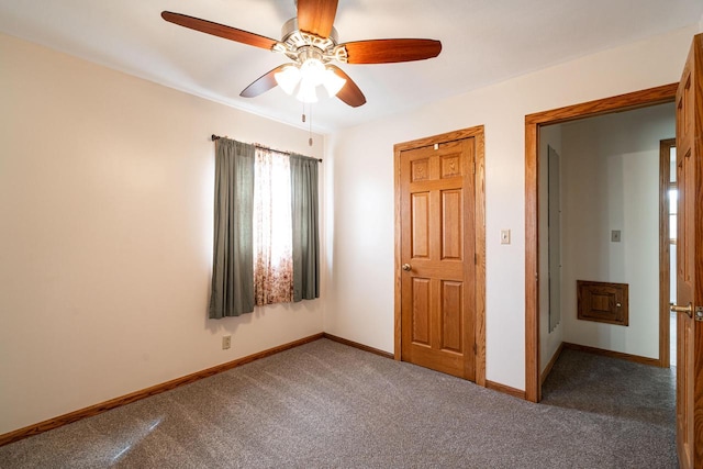 3324 96th St, Sturtevant, WI 53177 - unfurnished bedroom with carpet, baseboards, and a ceiling fan