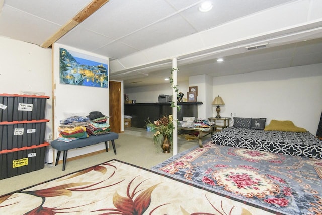 10065 S Cindy Ln, Oak Creek, WI 53154 - bedroom with carpet and recessed lighting
