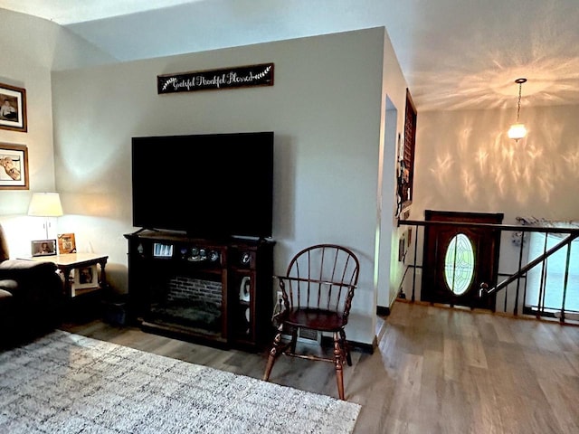 2621 Golf Course Rd, Wisconsin Rapids, WI 54494 - living area with wood finished floors and baseboards