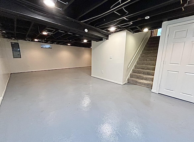 5404 N Bethmaur Ln, Milwaukee, WI 53209 - finished basement with stairs and baseboards