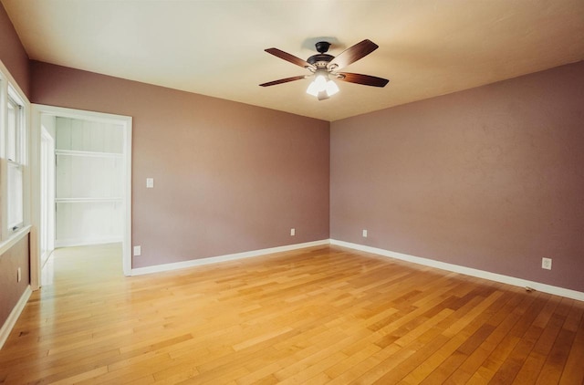 85 N Reserve Ave, Fond Du Lac, WI 54935 - empty room with light wood-style floors, ceiling fan, and baseboards