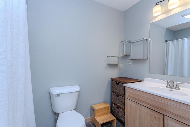 5304 Ski Ln, Weston, WI 54476 - full bath featuring vanity, toilet, and baseboards
