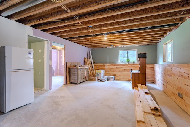 5304 Ski Ln, Weston, WI 54476 - below grade area featuring freestanding refrigerator