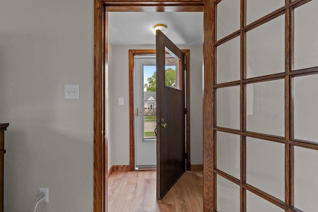768 Reed St, Neenah, WI 54956 - foyer with light wood-type flooring and baseboards