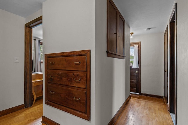 768 Reed St, Neenah, WI 54956 - corridor with light wood-type flooring and baseboards