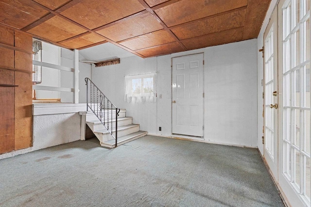 314 Summit St, Pulaski, WI 54162 - basement with carpet floors and stairway