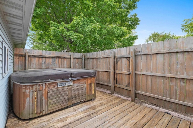 314 Summit St, Pulaski, WI 54162 - deck with a hot tub