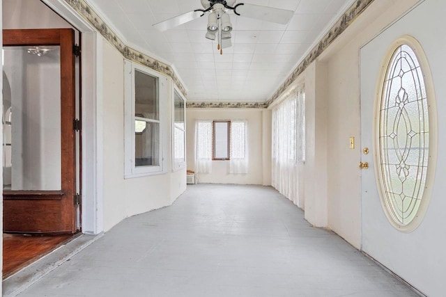 314 Summit St, Pulaski, WI 54162 - foyer featuring ceiling fan