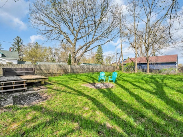 4208 Locust St, Delavan, WI 53115 - view of yard featuring a wooden deck