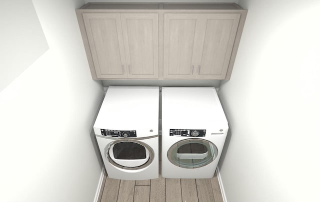 460 Parker Dr Unit Lt6, Genoa City, WI 53128 - laundry room with wood finished floors, washer and dryer, baseboards, estacked washer and dryer, and cabinet space