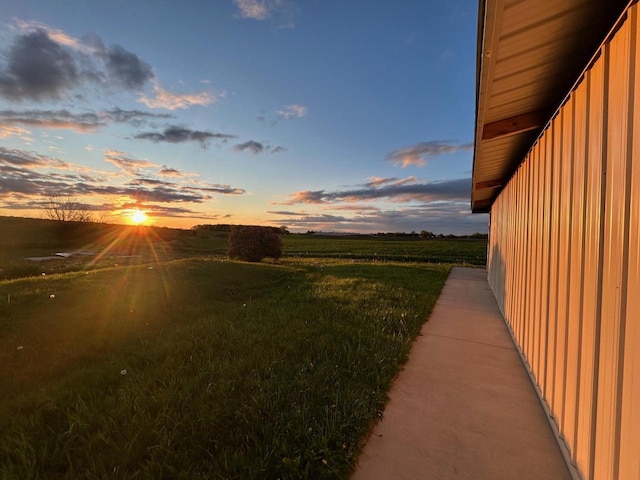 4600 Kamper Ln, Denmark, WI 54208 - yard at dusk featuring a view of countryside