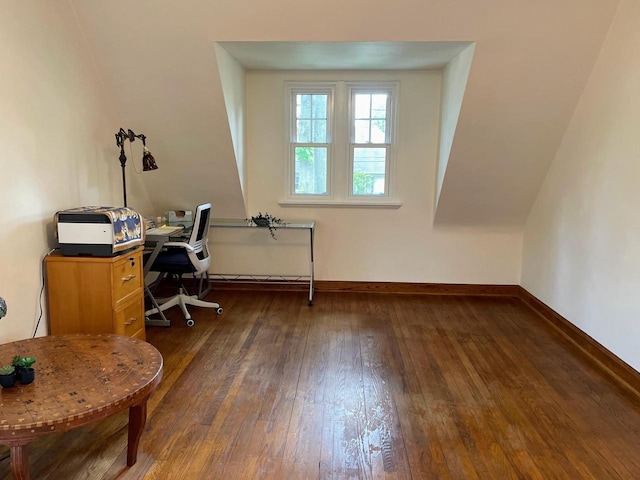 620 W Rock Pl, Glendale, WI 53209 - office area with dark wood-style floors and baseboards