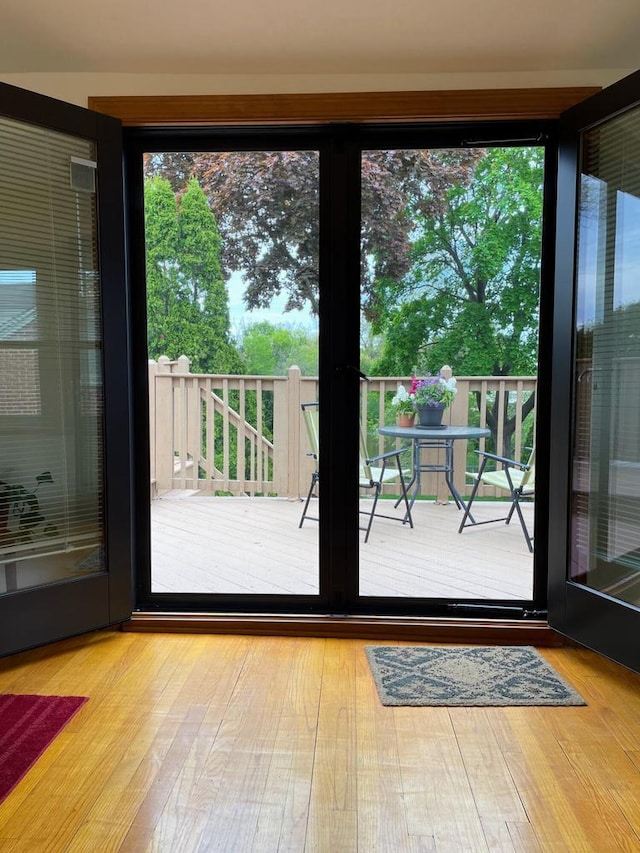 620 W Rock Pl, Glendale, WI 53209 - doorway featuring plenty of natural light and wood finished floors