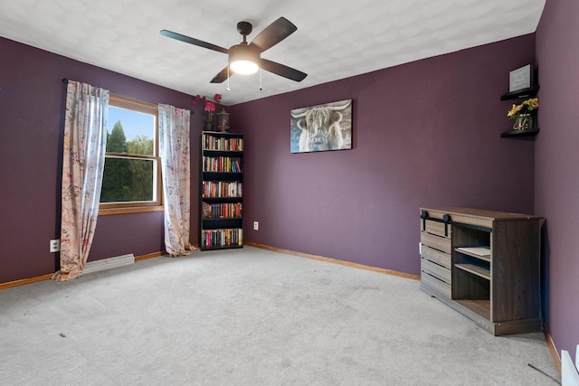 1330 Pinehurst Ln, Neenah, WI 54956 - miscellaneous room featuring carpet, a ceiling fan, and baseboards