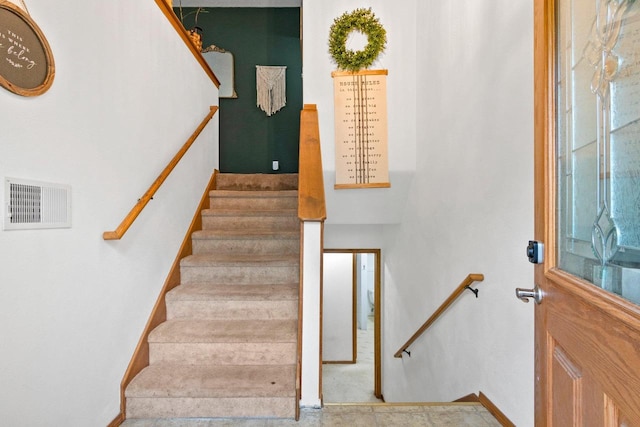 1330 Pinehurst Ln, Neenah, WI 54956 - staircase featuring baseboards