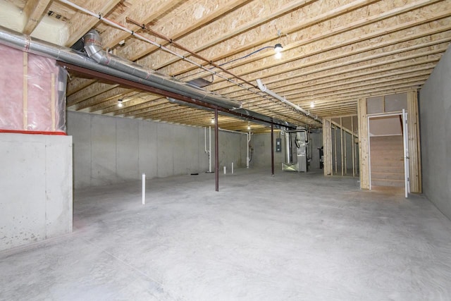 20880 Gray St, Lannon, WI 53046 - unfinished basement featuring heating unit