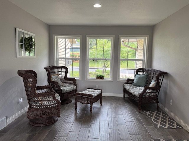 121 Doc Mac Dr, Boscobel, WI 53805 - sitting room featuring baseboards, plenty of natural light, wood finish floors, and recessed lighting