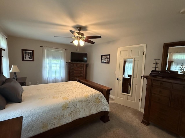 121 Doc Mac Dr, Boscobel, WI 53805 - bedroom featuring carpet, a ceiling fan, and baseboards