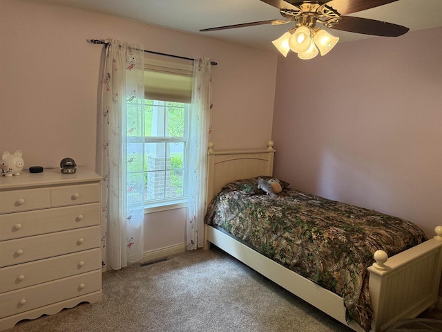 121 Doc Mac Dr, Boscobel, WI 53805 - bedroom featuring carpet flooring, a ceiling fan, and baseboards