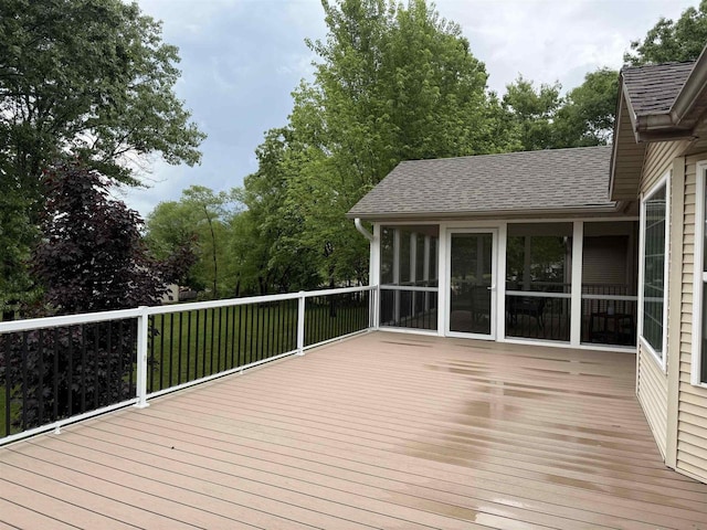 121 Doc Mac Dr, Boscobel, WI 53805 - deck featuring a sunroom