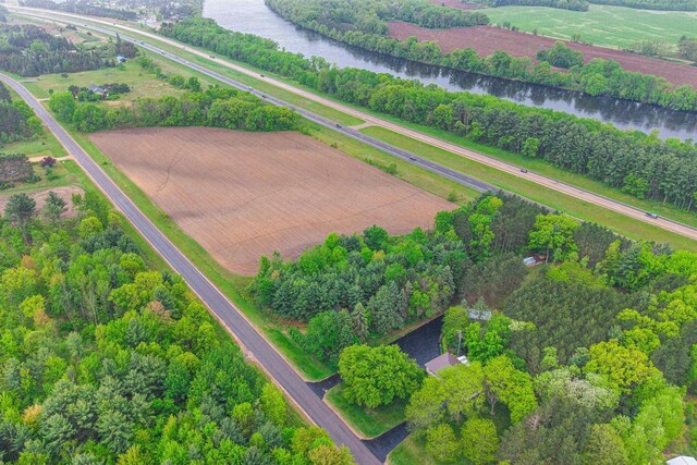 3594 Sunset Dr N, Stevens Point, WI 54482 - aerial view of property and surrounding area featuring a large body of water and rural landscape