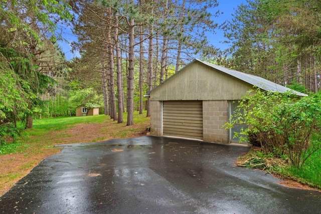 3594 Sunset Dr N, Stevens Point, WI 54482 - detached garage with asphalt driveway