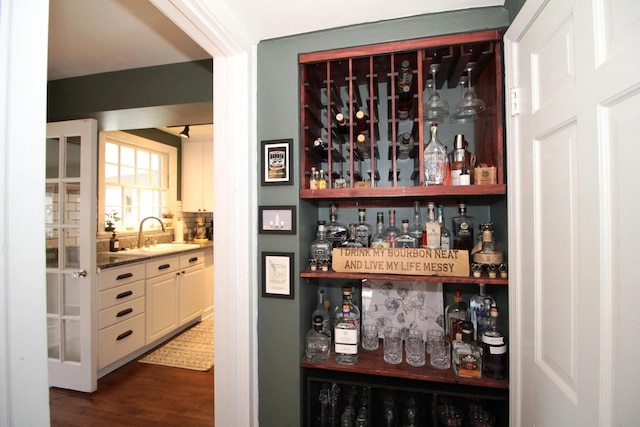 116 N 85th St, Wauwatosa, WI 53226 - indoor dry bar with dark wood-style floors