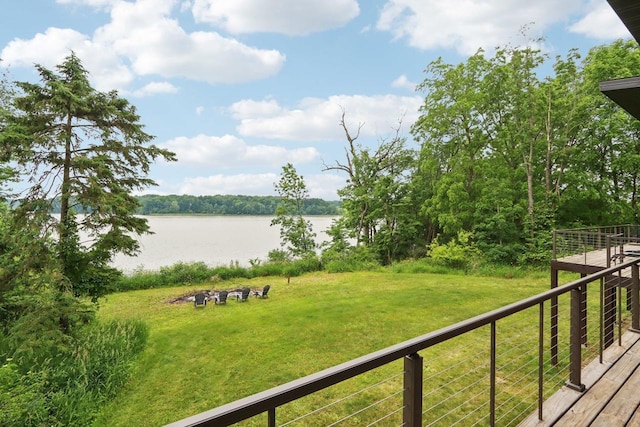 303 Craig Rd, Edgerton, WI 53534 - view of green lawn with a water view