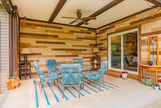 5508 Midmoor Rd, Monona, WI 53716 - view of patio / terrace featuring ceiling fan and outdoor dining space