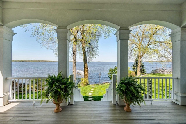 1834 Camelot Dr, Madison, WI 53705 - deck with a water view