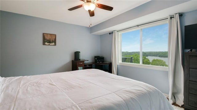1604 Lake Rd, Altoona, WI 54720 - bedroom featuring a ceiling fan
