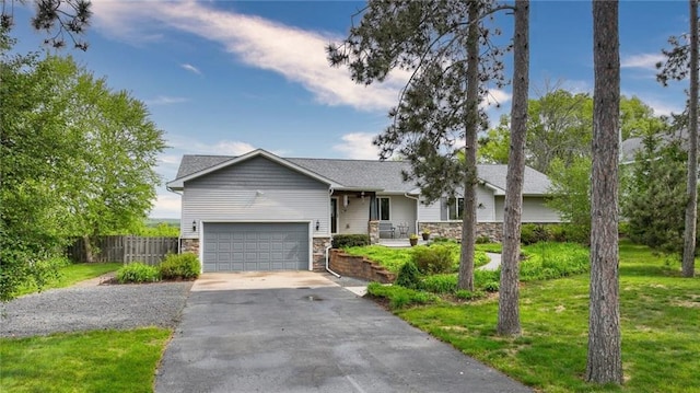 1604 Lake Rd, Altoona, WI 54720 - single story home featuring driveway and stone siding