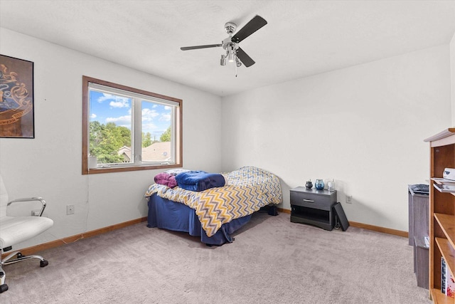 1110 Stillmeadow Ln, Menasha, WI 54952 - carpeted bedroom with baseboards and a ceiling fan