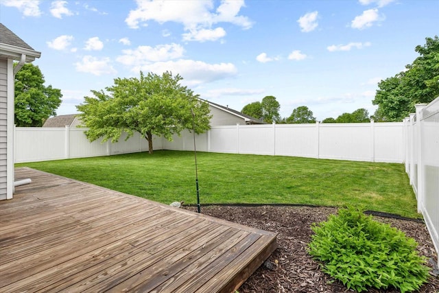 1110 Stillmeadow Ln, Menasha, WI 54952 - view of yard featuring a wooden deck