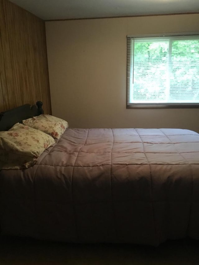 N7777 Kitty Dell Rd, Crivitz, WI 54114 - bedroom with wooden walls