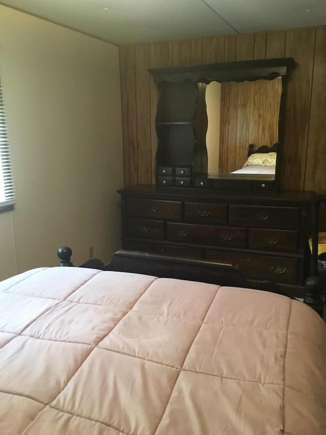 N7777 Kitty Dell Rd, Crivitz, WI 54114 - bedroom with wooden walls