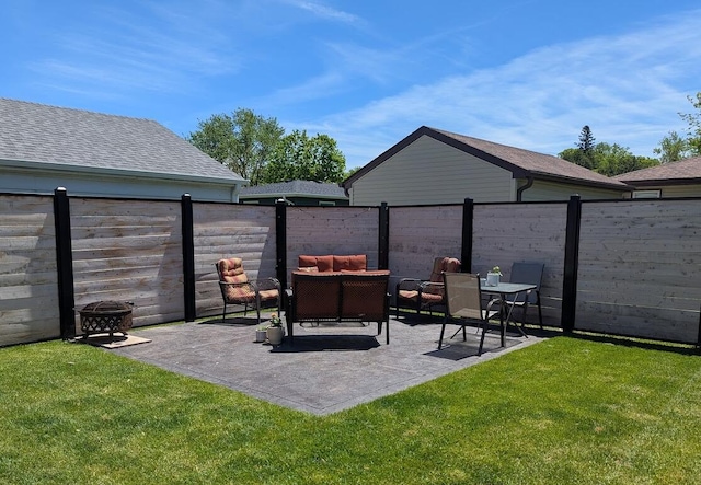 707 E Roland St, Oconomowoc, WI 53066 - view of patio with an outdoor living space