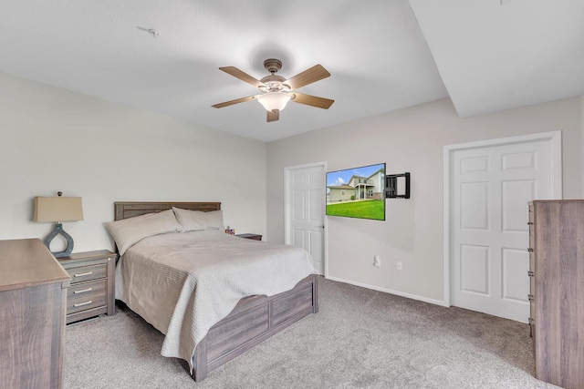 10245 66th Ave Unit 2Bb, Pleasant Prairie, WI 53158 - bedroom featuring carpet, baseboards, and a ceiling fan