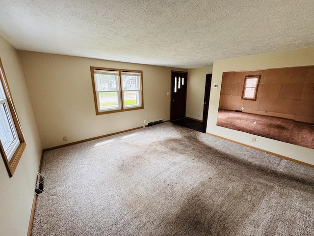 1344 Mckinley Ave, Beloit, WI 53511 - carpeted foyer entrance featuring plenty of natural light, a textured ceiling, and baseboards