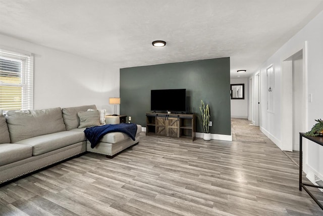 3531 N Richmond St, Appleton, WI 54911 - living area featuring light wood-style flooring and baseboards