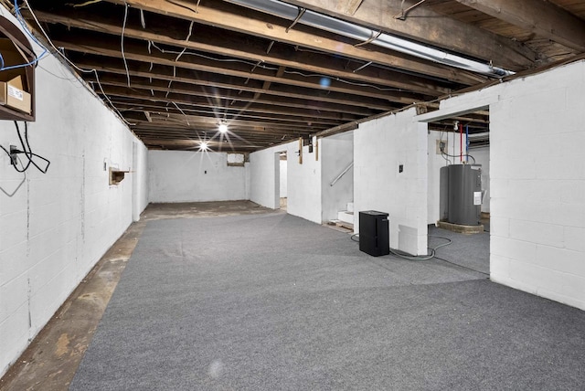 3531 N Richmond St, Appleton, WI 54911 - unfinished below grade area with electric water heater