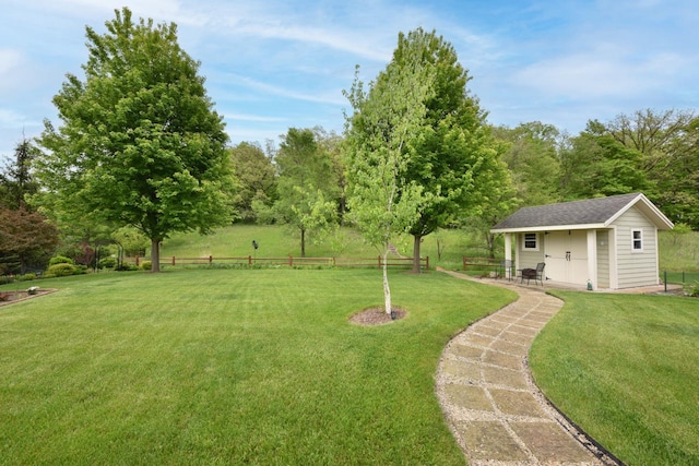 504 Sand Dr, West Bend, WI 53095 - view of yard with an outdoor structure