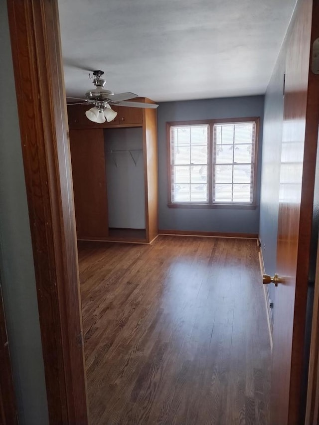 4507 S Griffin Ave, Milwaukee, WI 53207 - spare room with wood finished floors, baseboards, and a ceiling fan